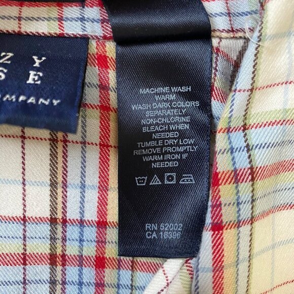 Crazy Horse Liz Claiborne Long Sleeve Plaid Button Front Shirt Women's Size‎ L - Picture 8 of 8